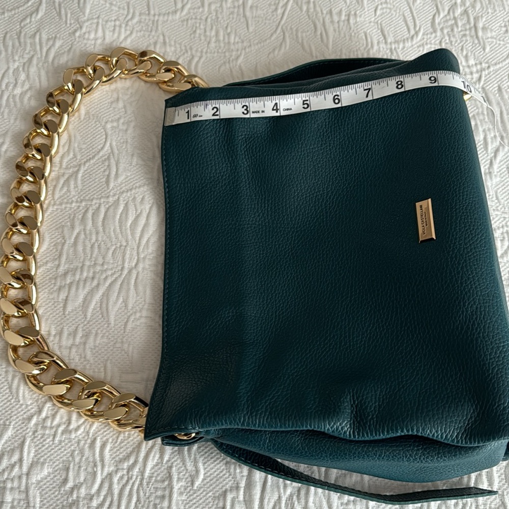 Teal Colored Viola Castellani Italian Leather Han… - image 8